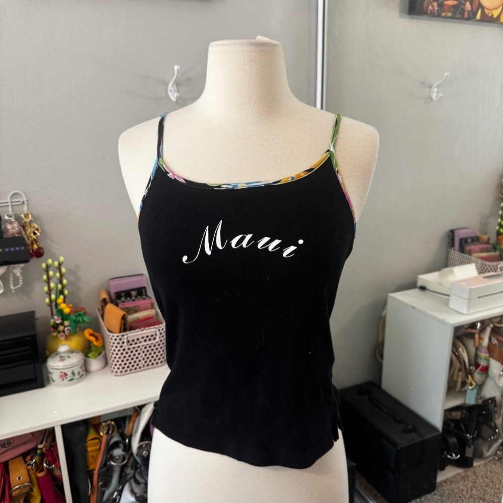 Y2K Black Maui Tank